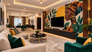 Interior Design & Mural Painting Project — Obanikoro Estate, Lagos (After)