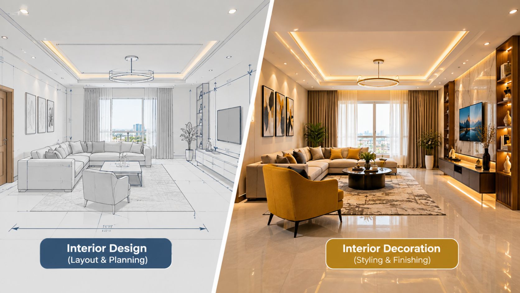 Interior Design Layout Planning Next To A Finished Decorated Room Nigeria